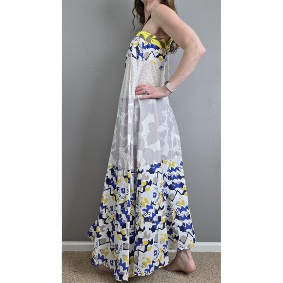 NWT Rebecca Taylor | Sz 0 | Maxi Sundress 💚 💙 💛 Floral Flowy Care Tag Missing - Picture 3 of 13